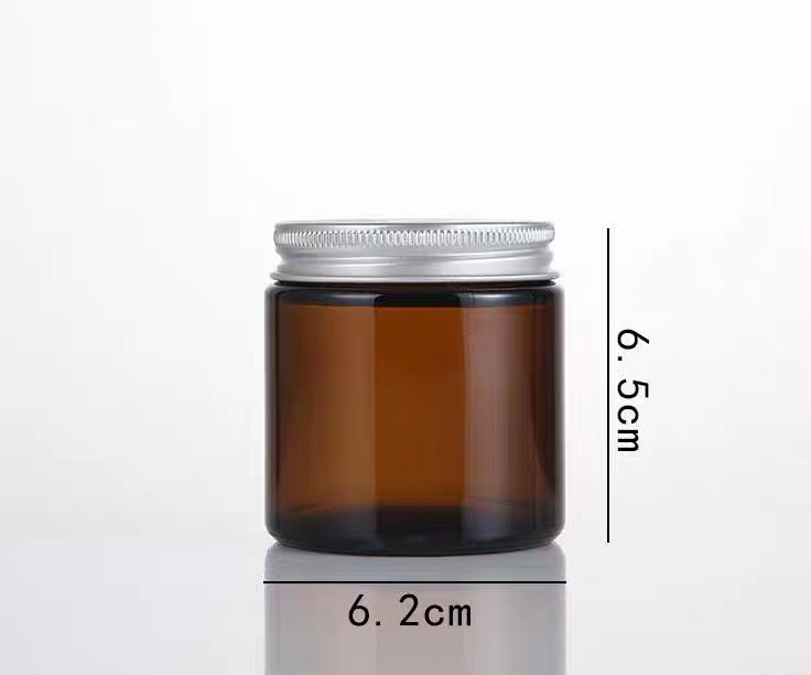  Custom Empty Wide Mouth Round Amber 100ML 