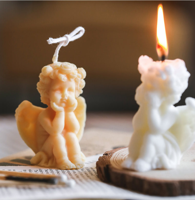 Angel hot sales amazon 2021 lovely angel child shape candle handmade customized scented