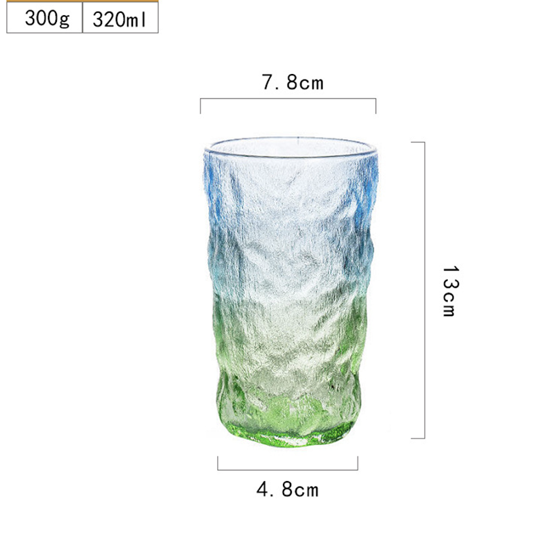 color glass tumbler 