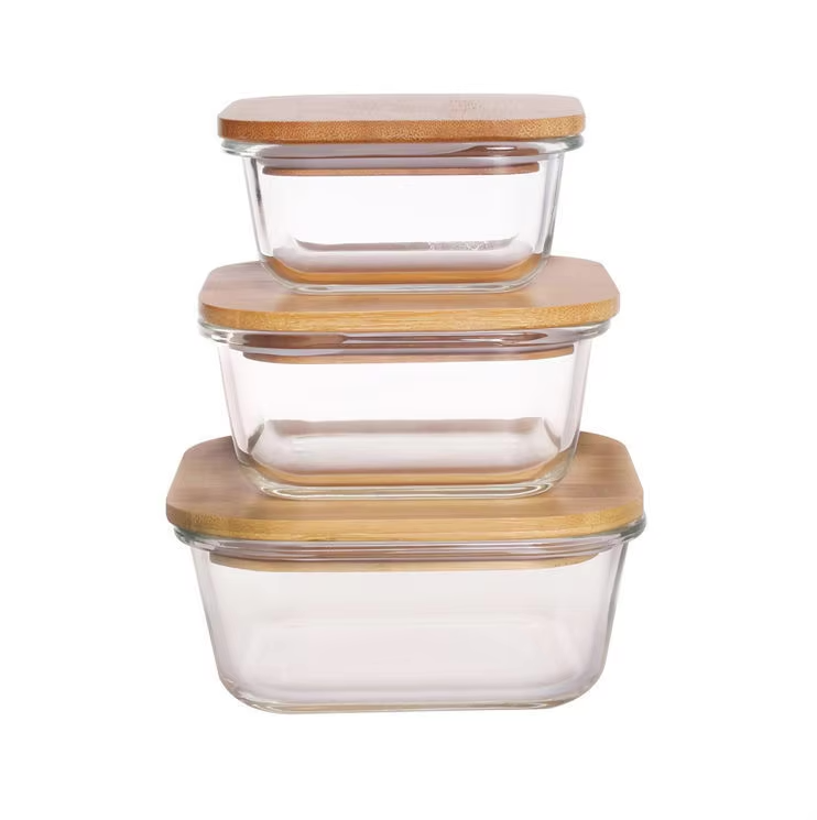 wood lid lunch box