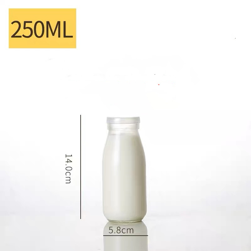 500ml French Square Glass Milk Bottle