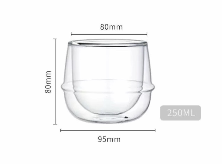 Durable Using reusable fashion espresso double glass coffee cup and tea cup