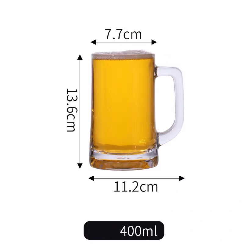 Clear Beer Mug / Glass Beer Cup with Handle Beer Steins Glass Type