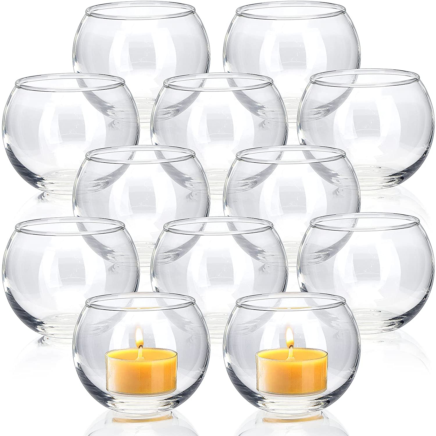 Clear Votive Candle Holders Glass Tealight Candle Holder Bulk for Wedding Decor and Home Decor
