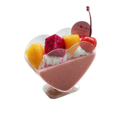 80ml Disposable Heart Shaped Cup Birthday Party Decoration Eco Friendly Tableware Drinkware Dessert Mousse Ice Cream Container
