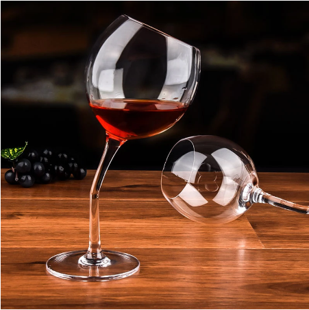 300ml Clear Crystal Goblet Slanted Red Wine Glass Wedding Party Stemare Wineglass Burgundy Bordeaux Cup Champagne Glasses