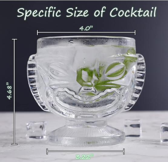 Cocktail Glasses Bar Glass Set for Home Bar Party Mojito Glassware