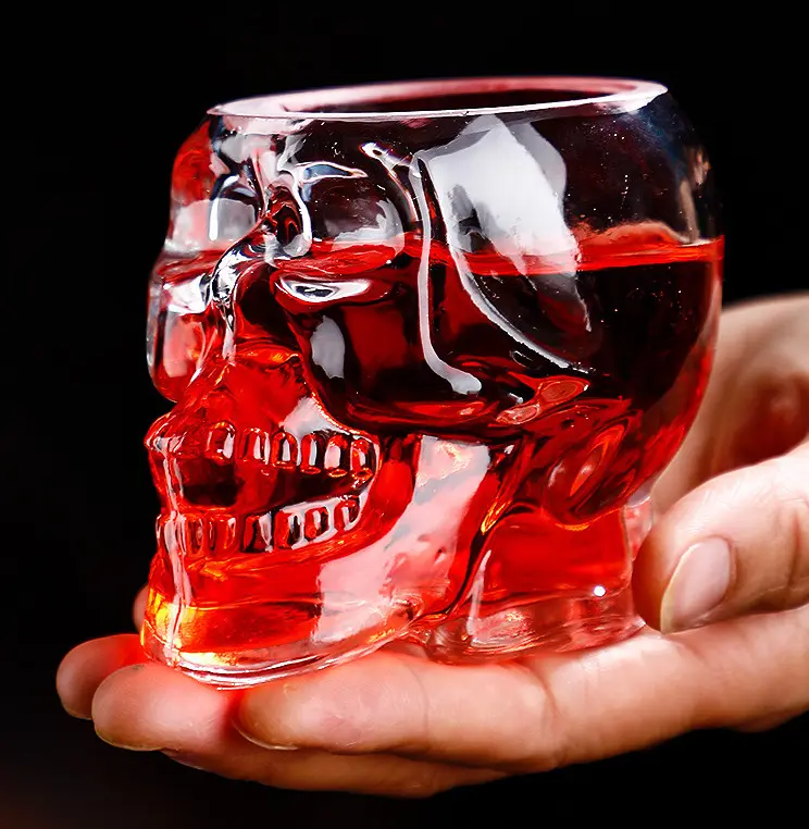 Creative skull glasses skeleton skull shaped unique whiskey glasses for wine cocktails and more