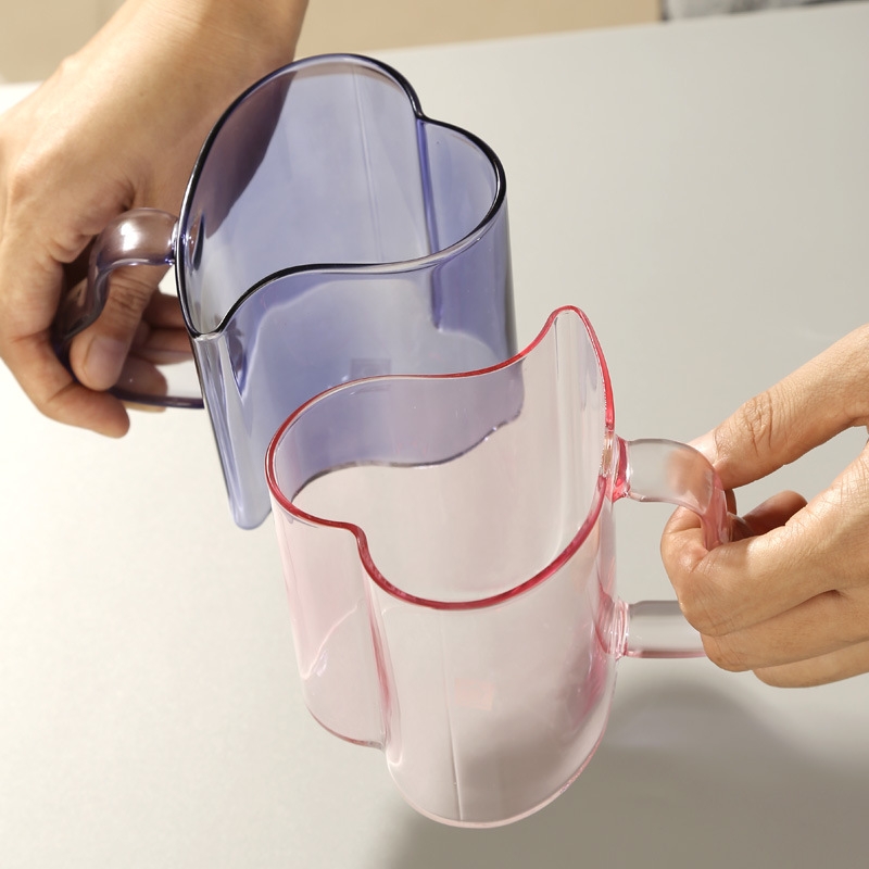 Single-layer glass cup, good-looking, microwaveable household simple and creative couple cup