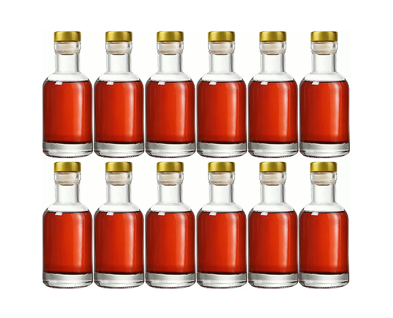Clear Glass Bottles 3 Oz - 100ml for Wine Beverages Drinks Oil Vinegar Kombucha Beer Water Soda With Cork Stopper Airtight Lid