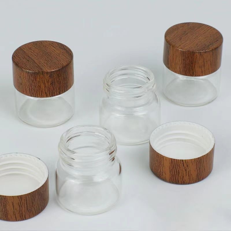 Mini glass airtight jars food grade containers for coffee powder, golden beans, portable storage bottles for tea, small empty jars