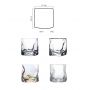 250mL Personalized logo round bottom whisky glass circle top whisky glass cup