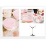 200ml wholesale hand blown pink martini cup color stem cocktail glass