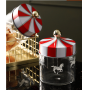 Hot selling cookie glass storage jar with glass lid from glass jar manufacturer