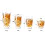 Double Wall Insulated Thermal Glass Cups Coffee mug With Bamboo Cover