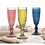 Vintage color relief champagne glass creative wine goblet thickened red wine glass vingage glass