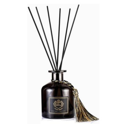 Luxury Customized 200ml clear Matt Black Essential Oil Perfume Glass Reed Diffuser Bottle