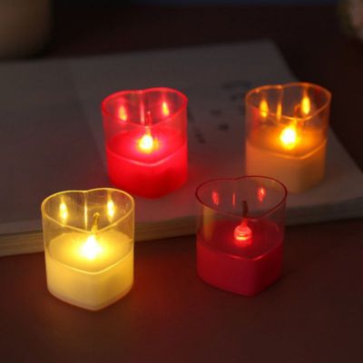 Heart shape candle holder glass votive candles for wedding and valentine