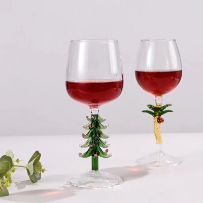 Christmas red wine glass bar & wine glassware