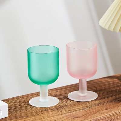 New design pink wine glass sets cocktail wine glass in custom gift box 
