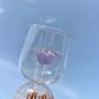 350 ML 3D Flowers with Wings Design Transparent Glass Cups for Red Wine Juice Milk Water for Wedding Party