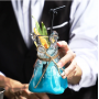 300ml Colorful Cocktail Glasses Creative Origami Art Vase Bar Glassware Mixed Wine Cup Restaurant Juice Coffee Mug Beer Tumbler