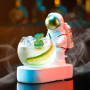 Creative cocktail glass astronaut wine glass rack transparent round coffee cup