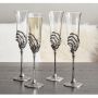European and American Hot Sale Halloween Four-piece Wine Glass Alloy Base Skeleton Red Wine Glass