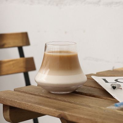 Hot sale creative cafe Glass Latte Iced Coffee Cup Afternoon Tea Glass