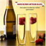 Champagne Glasses Set Double Wall Heat Resist Glass Cup Stemless Sparkling Wine Glasses Transparent Flute for Wedding