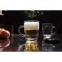 One Pint Dimpled Beer Mug Heavy British Pub Thick Glass with Handle Stein Cup for Beer Lover in Home Party