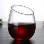Creative beveled transparent red wine glass beer whiskey household wine glass without handle