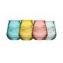 Wine Glass Set 4 Piece Assorted Colorful Stemless Glasses 21 oz Original Mason Large Wine Glasses