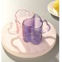 Single-layer glass cup, good-looking, microwaveable household simple and creative couple cup