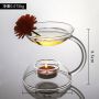 European high temperature resistant transparent glass household incense lamp hotel restaurant essential oil lamp