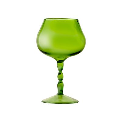 Lead-free heat-resistant glass green snail goblet simple green retro grape creative home cocktail glass