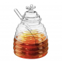 Bee borosilicate glass honey jar with spoon and lid