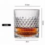 Creative Embossed Glass Cup 340ml Wholesales of Whisky Glass Cup for the bar Party