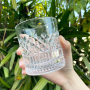 Creative Embossed Glass Cup 340ml Wholesales of Whisky Glass Cup for the bar Party