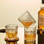 Embossed whisky glass gift box set bar classic spirits foreign wine glass home glass glass beer glass