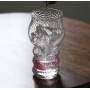 Premium Hammered Layered Glass Tumbler Pink Accent Clear Drinkware for Party Cocktail Wholesale