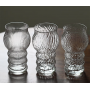 Premium Hammered Layered Glass Tumbler Pink Accent Clear Drinkware for Party Cocktail Wholesale